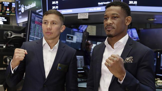 Middleweight boxers Gennady "Triple G" Golovkin, left, and Daniel Jacobs.