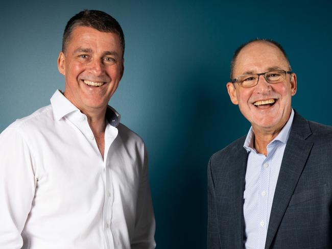 CAREERS: Steve McArthur, scientific director, and Mark Bowman, medical director, at Genea Fertility. (Mark has the glasses). Picture: Renee Nowytarger Photography