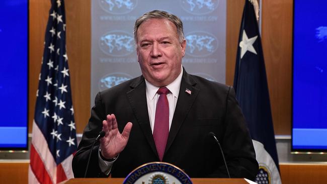 Mike Pompeo met his Quadrilateral nation counterparts from Japan, Australia and India in Tokyo earlier this month where he spoke of building a security fabric against Chinese regional aggression. Picture: AFP