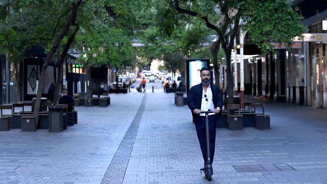 Sydney’s Pitt St Mall during lockdown. Picture: NCA NewsWire / Jeremy Piper