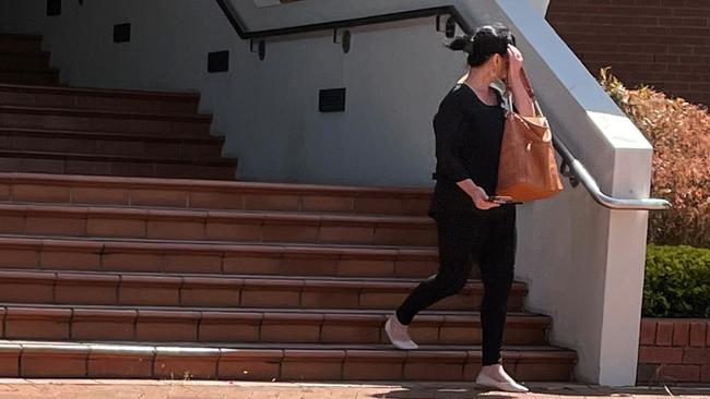 Lisa Delaney leaves Cleveland Magistrates Court after pleading guilty to high-range drink driving. Picture: Marcel Baum