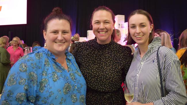 Emily King, Madie Hamilton and Meg Rice at the Westpac High Tea at Beef Australia 2024. Picture: Aden Stokes