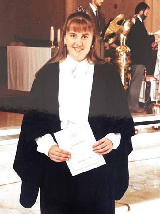 Jacinta Allen dusted off this 90s gem to wish everyone starting their VCE exams today good luck. Picture: Facebook