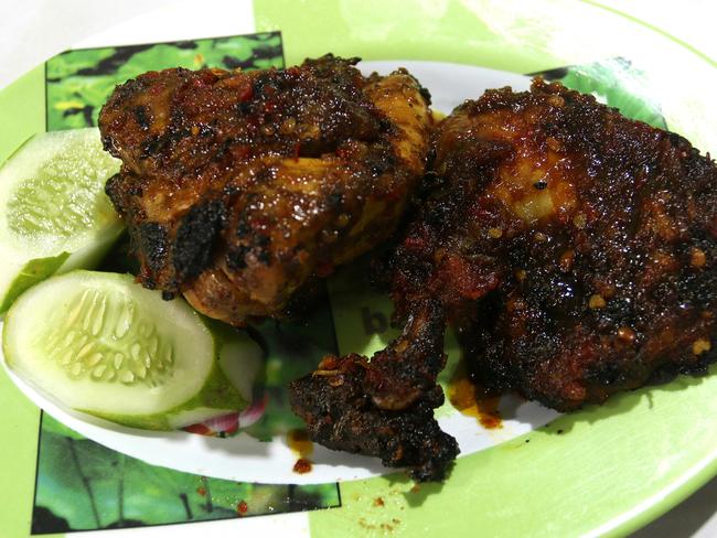 Grilled chicken was one of dishes in the local food stall that was often bought by Schapelle Corby in Kuta where she lived during parole. Picture: Lukman S. Bintoro