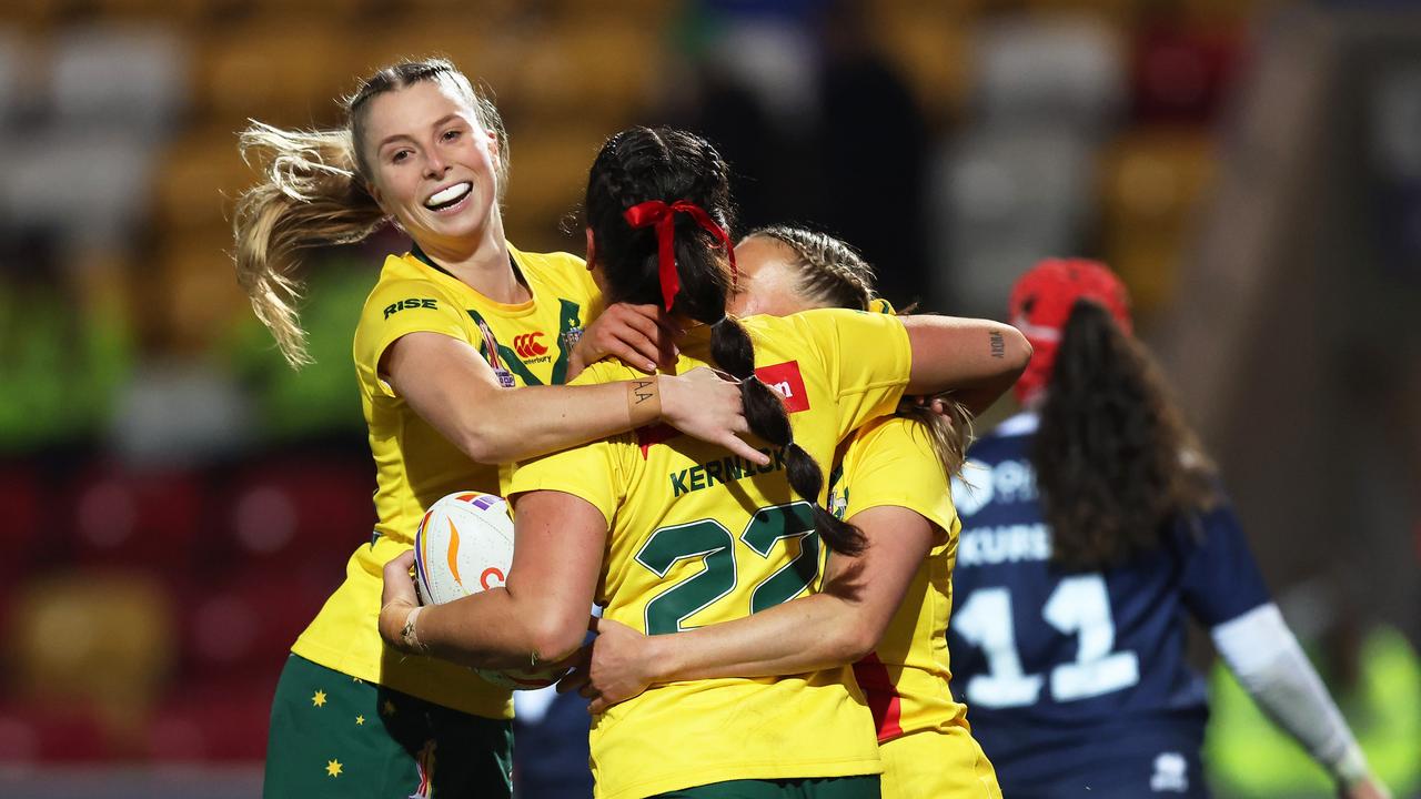 The Jillaroos now face New Zealand in the biggest match of the World Cup. Picture: George Wood/Getty Images for RLWC