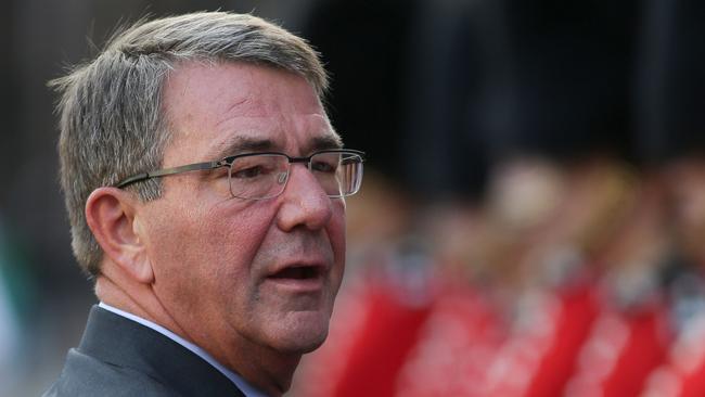 Former US defence secretary Ashton Carter in London in 2016. Picture: AFP