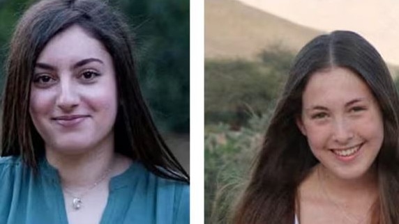 Female soldiers Karina Ariev (L) and Naama Levy (R) will also be released.