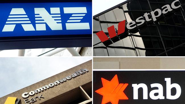 Composite image of Australia's 'big four' banks ANZ, Westpac, the Commonwealth Bank and the National Australia Bank. (AAP Image)