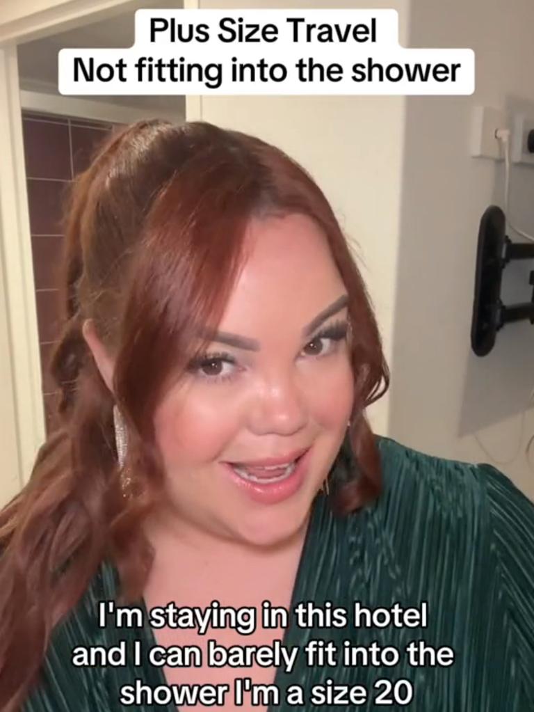 Australian influencer ‘CurvySam’ has shared a “frustrating design” problem at a Sydney hotel. Picture: TikTok / @curvysam