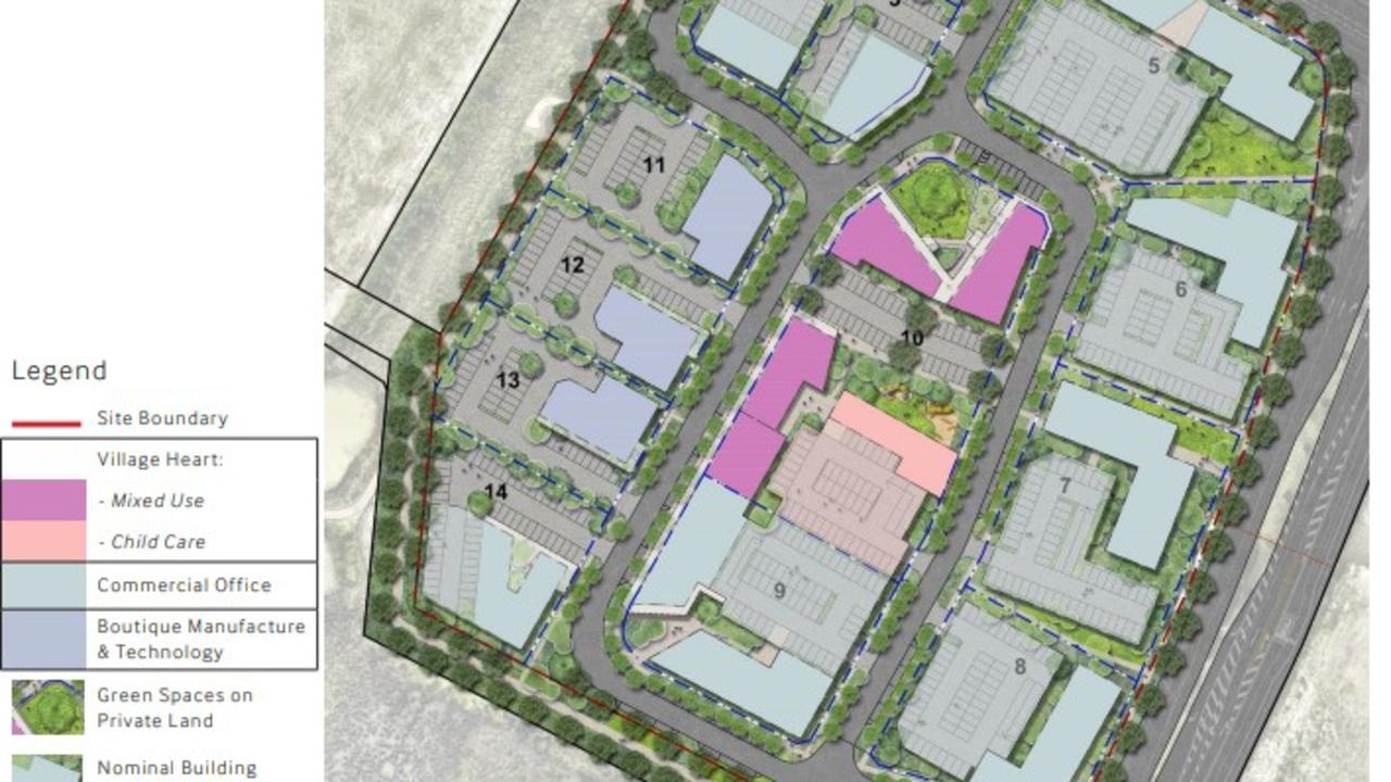 A new business park has been proposed for a vacant Baringa site. Photo: Stockland/ RPS Group