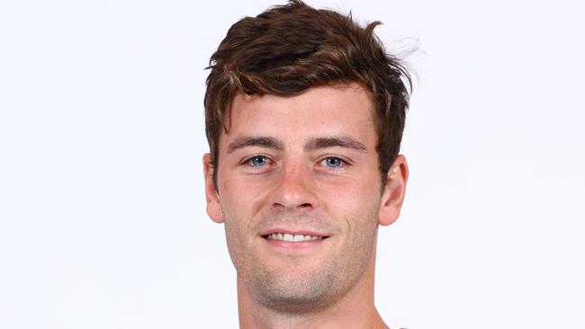 BRISBANE, AUSTRALIA - FEBRUARY 14: DUNKLEY Josh during the Brisbane Lions 2023 Official Team Photo Day at Brighton Homes Arena on February 14, 2023 in Brisbane, Australia. (Photo by Chris Hyde/AFL Photos)