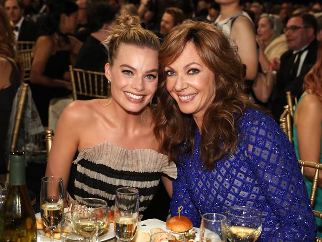 Margot Robbie and Allison Janney attend The 23rd Annual Critics’ Choice Awards at Barker Hangar on January 11, 2018 in Santa Monica, California. Picture: Getty