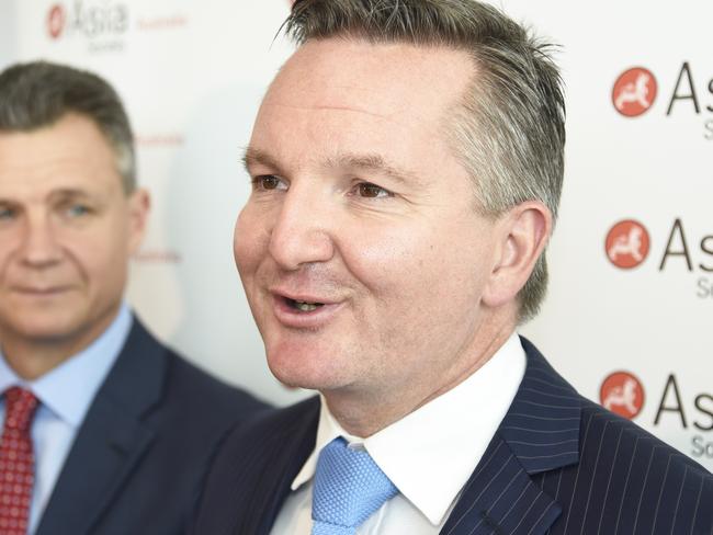 Labor's Shadow Treasurer Chris Bowen has labelled Mr Abbott a denier. Picture: AAP