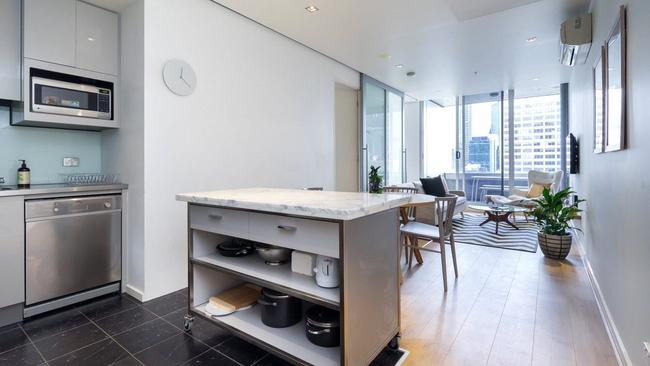 The two-bedroom apartment is listed with MICM Real Estate Melbourne CBD.