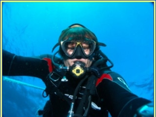 Peter Huettner on an under water scuba. Pic Supplied