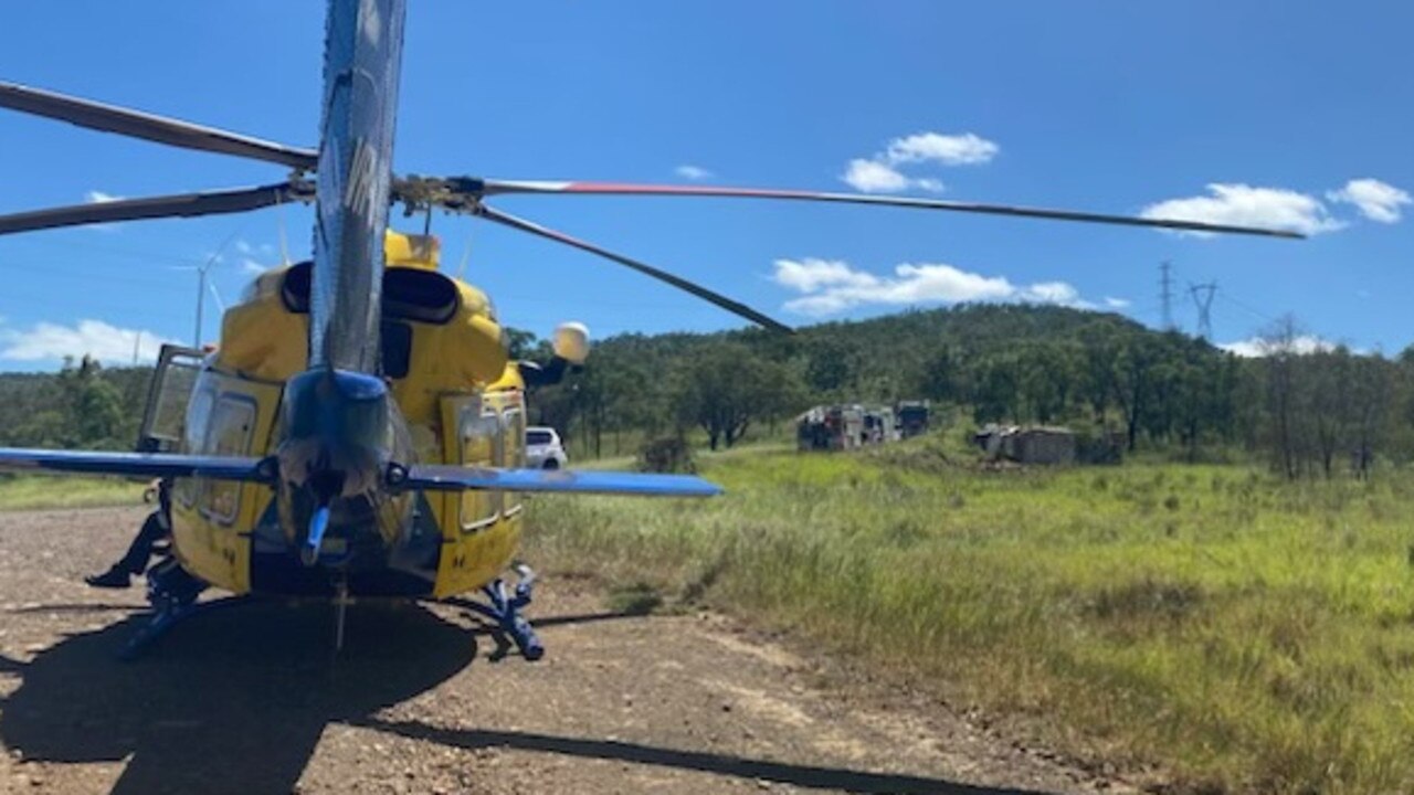 The RACQ CQ rescue helicopter was tasked to the scene at 9am and arrived by 10am. Photo: RACQ media