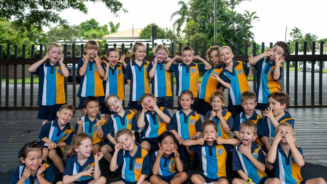 Prep B Students fro Mother of Good Council School in Cairns North. Picture Emily Barker.