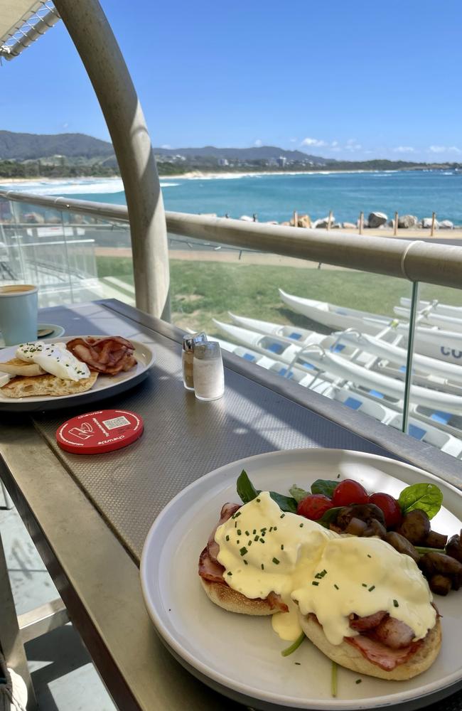 Breakfast at Coffs Harbour Yacht Club on the NSW coast. Picture: Rae Wilson