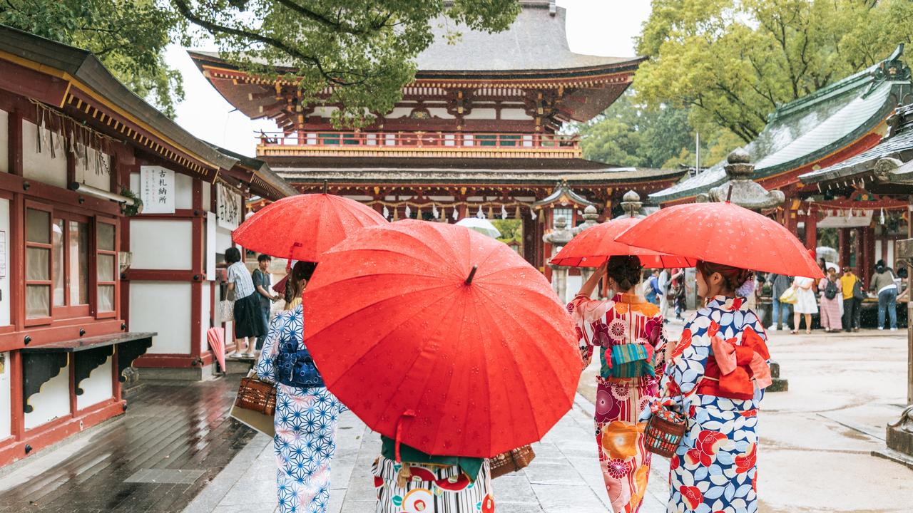 87 per cent of Aussies are interested in travelling to experience a natural phenomena in the coming year. (Pictured: Fukuoka, Japan) Picture: Supplied