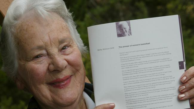 Betty Watson was inducted into the women's state honour roll for contributions to basketball.