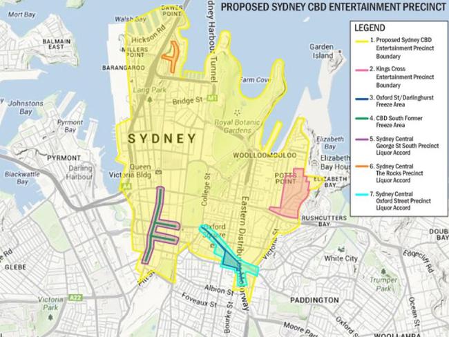 The Sydney lockout area conveniently excludes Star City and Barangaroo.