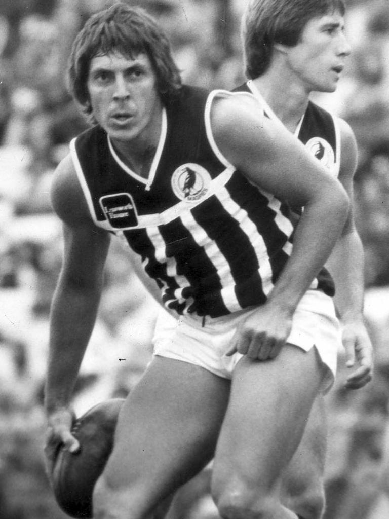 Port legend Russell Ebert playing in the SANFL in 1978.