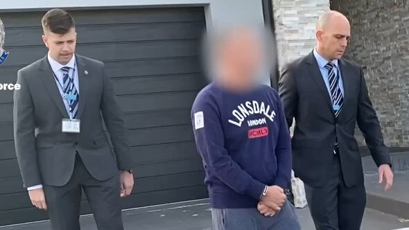 A male nurse being arrested at Prestons on Friday. Picture: NSW Police