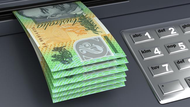 Withdrawal Australian Dollar From The ATM, money notes generic