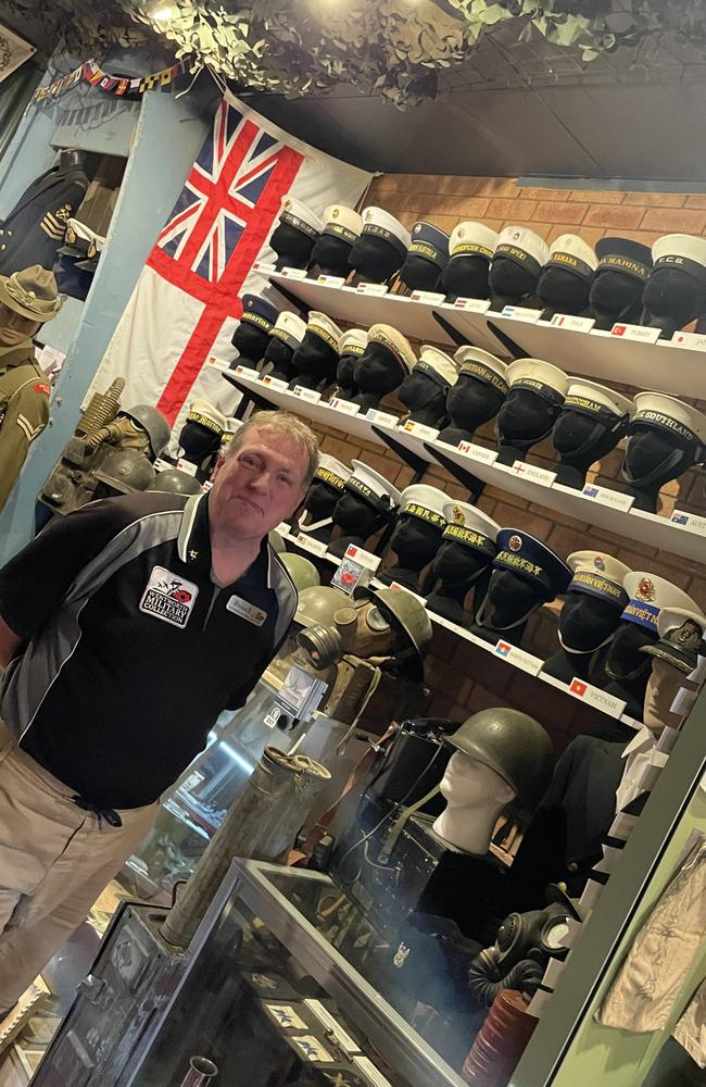 Museum curator Russell James in front of The Common Bonds Exhibit at the museum’s site on Sandwych St in Wentworth. Picture: Stuart Kavanagh