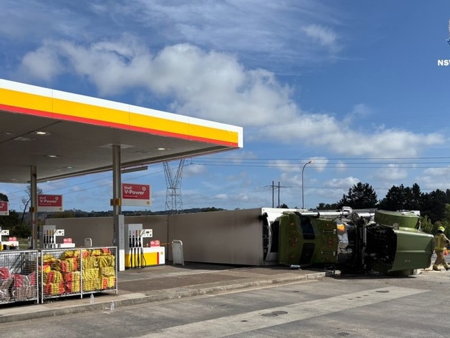 Truck roll over, Sutton Forest. Picture: The Hume Police District