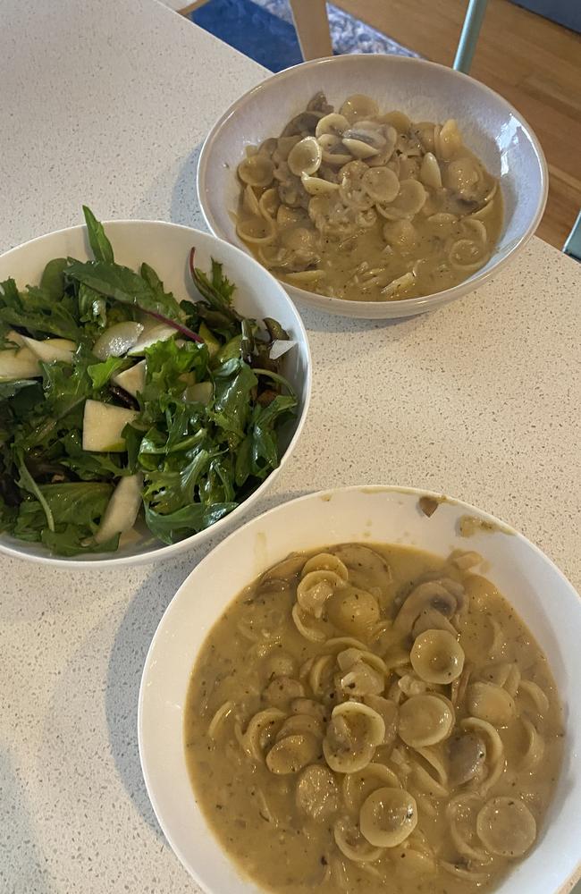 Mushroom pasta from Hello Fresh.