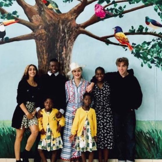 Madonna and her children.