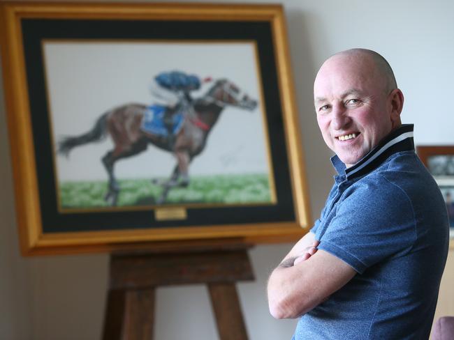 Dual Melbourne Cup winner jockey Jim Cassidy at his home at Arcadia Thursday 27th September 2018 Jimmy speaks to us about winning the race that stops a nation in 1983 and 1997.(AAP Image/Sue Graham)