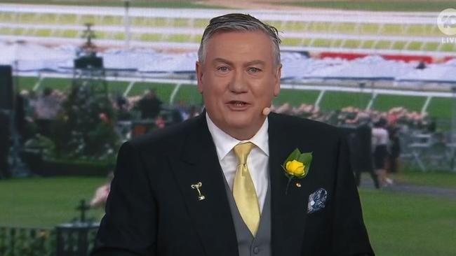 Eddie McGuire hosted the Melbourne Cup coverage.