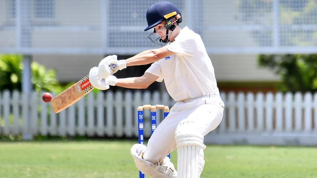 Nudgee College batsman Findlay Jones. Picture, John Gass