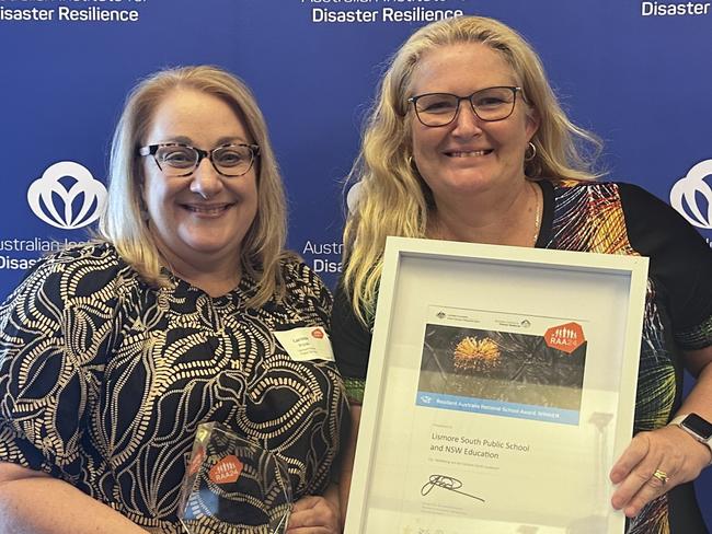 Larissa Polak, Lismore South Public School Principal, left, with Gaye Titcume, Lismore South Public School Assistant Principal. Picture: Supplied