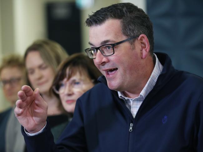 Daniel Andrews says any suggestion he won’t serve out his term is “gossip”. Picture: David Crosling