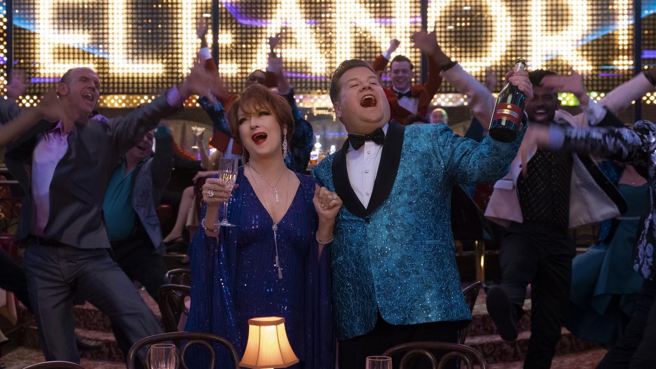 Meryl Streep and James Corden in The Prom. Picture: Netflix