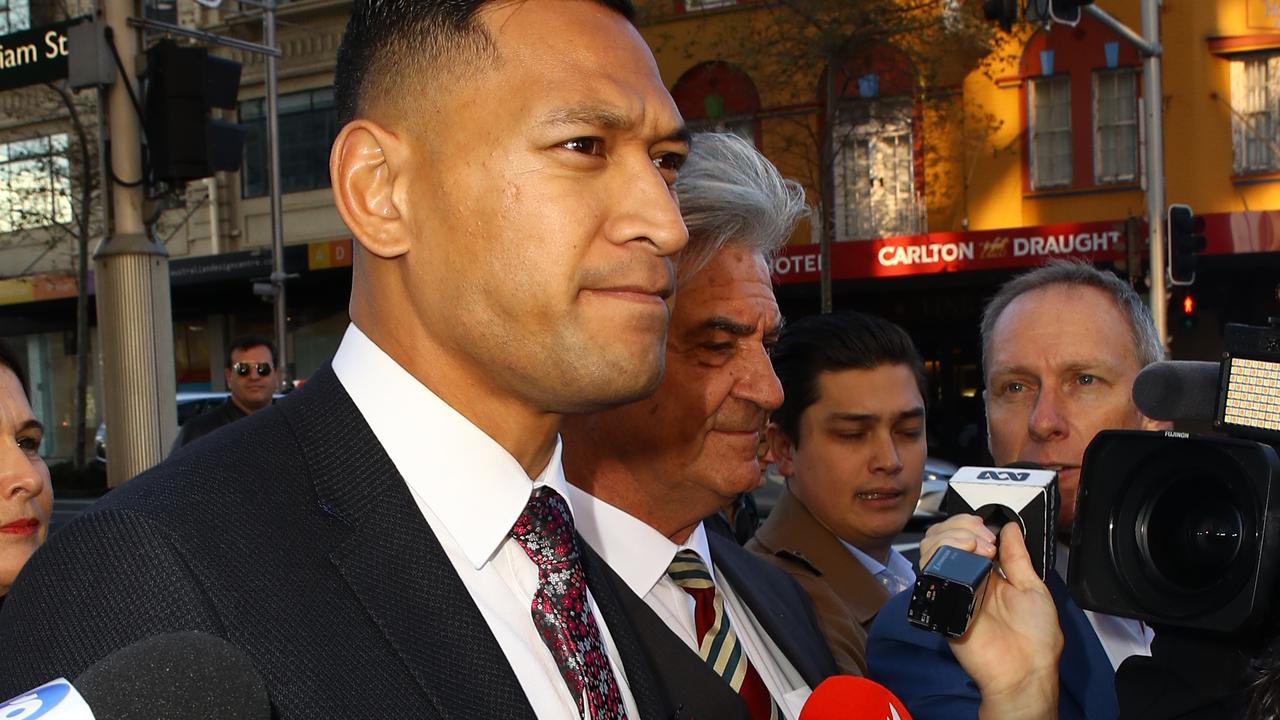 Folau did not answer questions from journalists. Picture: Matrix Media Group