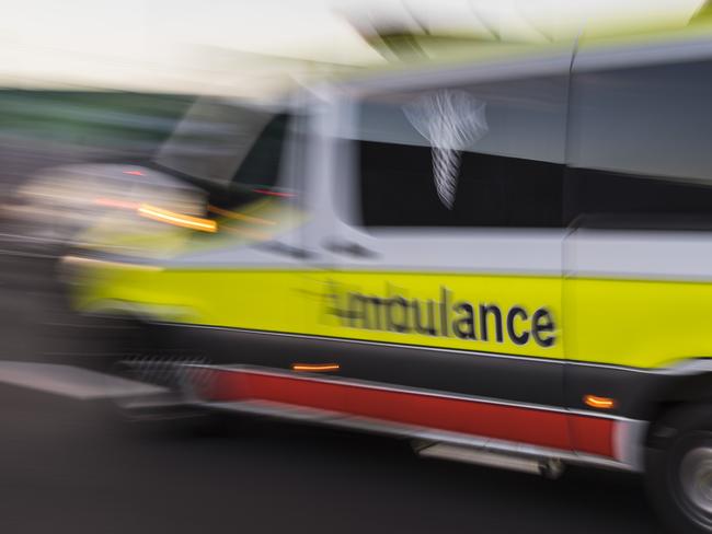 An ambulance is seen on James St, QAS, Queensland Ambulance Service, Saturday, December 19, 2020. Picture: Kevin Farmer