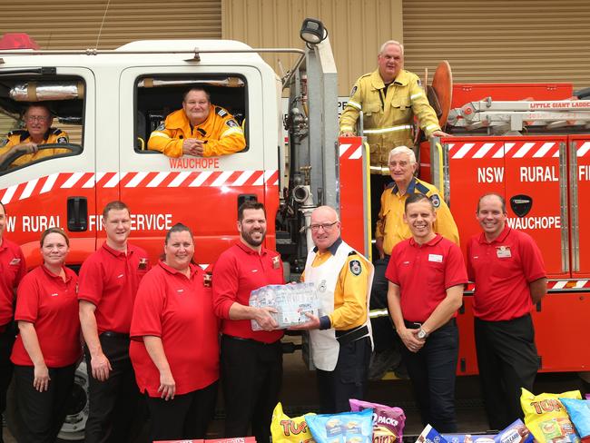 Coles announces the donation of $3 million in Coles gift cards to rural fire brigades across Australia. Picture: Peter Lorimer