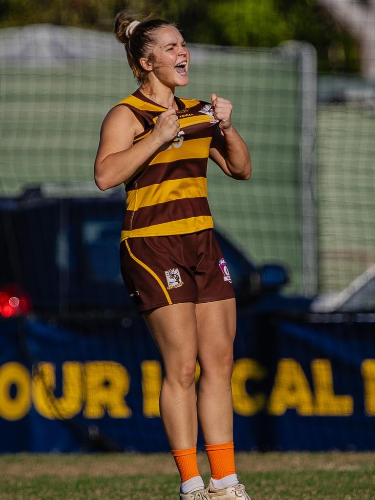 Aspley Hornets QAFLW star Jessica Stallard in action. Picture: Michael Lovell