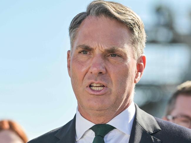 ADELAIDE, AUSTRALIA - NewsWire Photos MARCH 15, 2023: Acting Prime Minister Richard Marles after signing a cooperation agreement to build the AUSKUS submarines at the Osborne Naval Shipyard. Picture: NCA NewsWire / Brenton Edwards