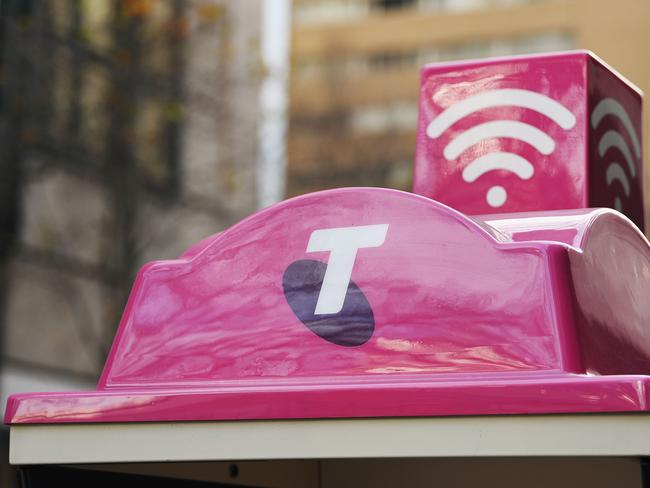 MELBOURNE, AUSTRALIA - JUNE 14:  A Telstra logo is seen outside the Telstra Melbourne headquarters on June 14, 2017 in Melbourne, Australia. Telecommunications company Telstra is expected to cut up to 1400 jobs in an effort to reduce costs, as the company prepares to deal with a $3 billion earning gap expected because of the national broadband network.  (Photo by Michael Dodge/Getty Images)