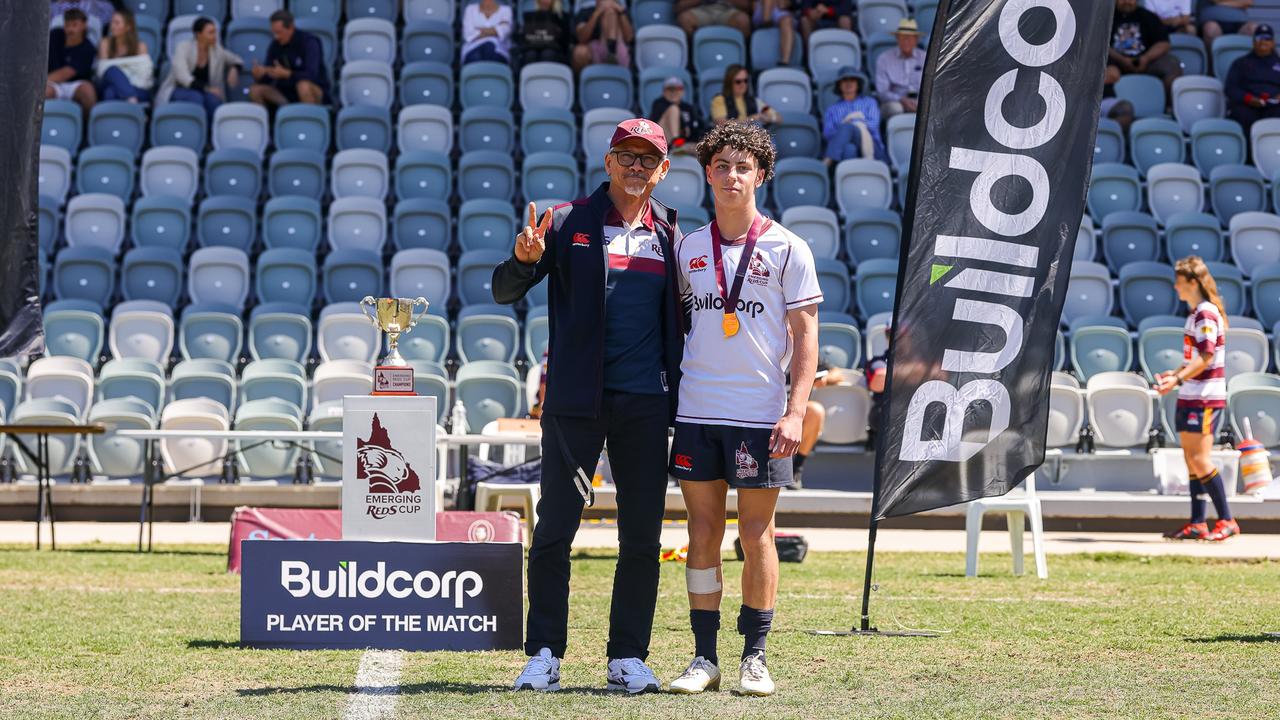 Buildcorp Emerging Reds Cup day one action between South East Queensland's Under-15s and Brisbane White Under-15s. Picture credit: QRU Media/ Erick Lucero.