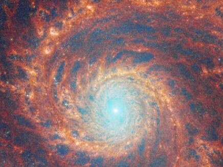 Space scientists have revealed a mesmerising image of a stunning whirlpool galaxy. The celestial snapshot is being hailed as the clearest-ever image of the famous Whirlpool galaxy and it was taken by the James Webb Space Telescope.