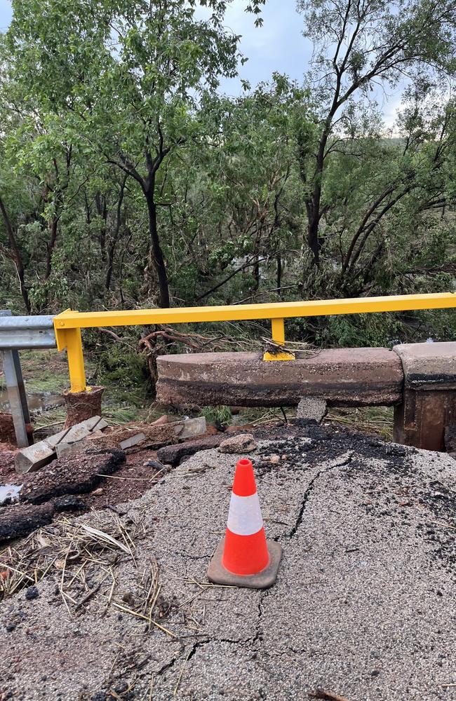 Roads around Timber Creek have suffered "significant damage" after a generational flooding event. Picture: Supplied