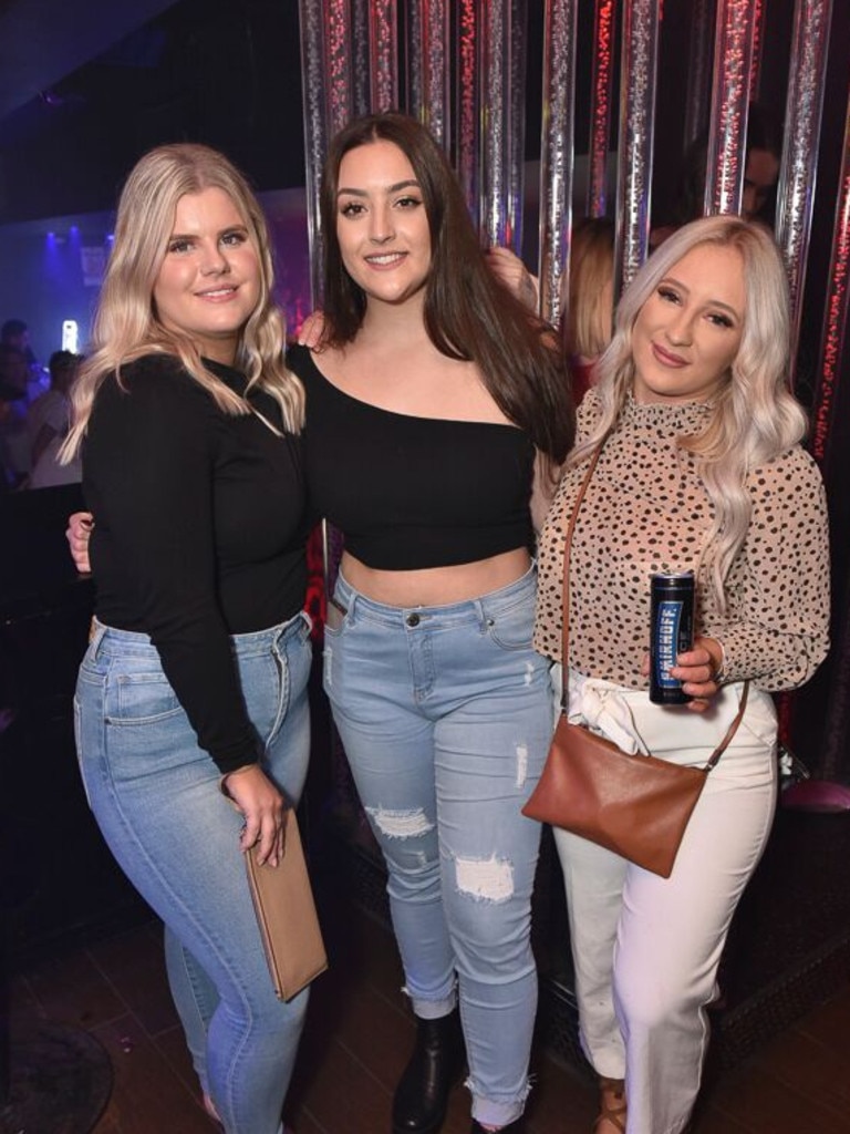 Emma Collins, Ashley Lynn and Grace Potts at Shooters.