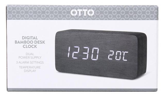 The desk clock has been recalled over the construction of its battery compartment. Picture: Supplied