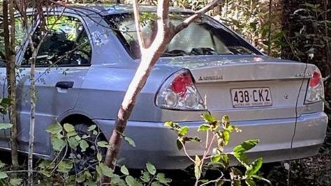 Tarci Carey and his Mitsubishi Lancer was found abandoned in the Brooloo State Forest on August 6, 2022. Photo: Queensland Police Service